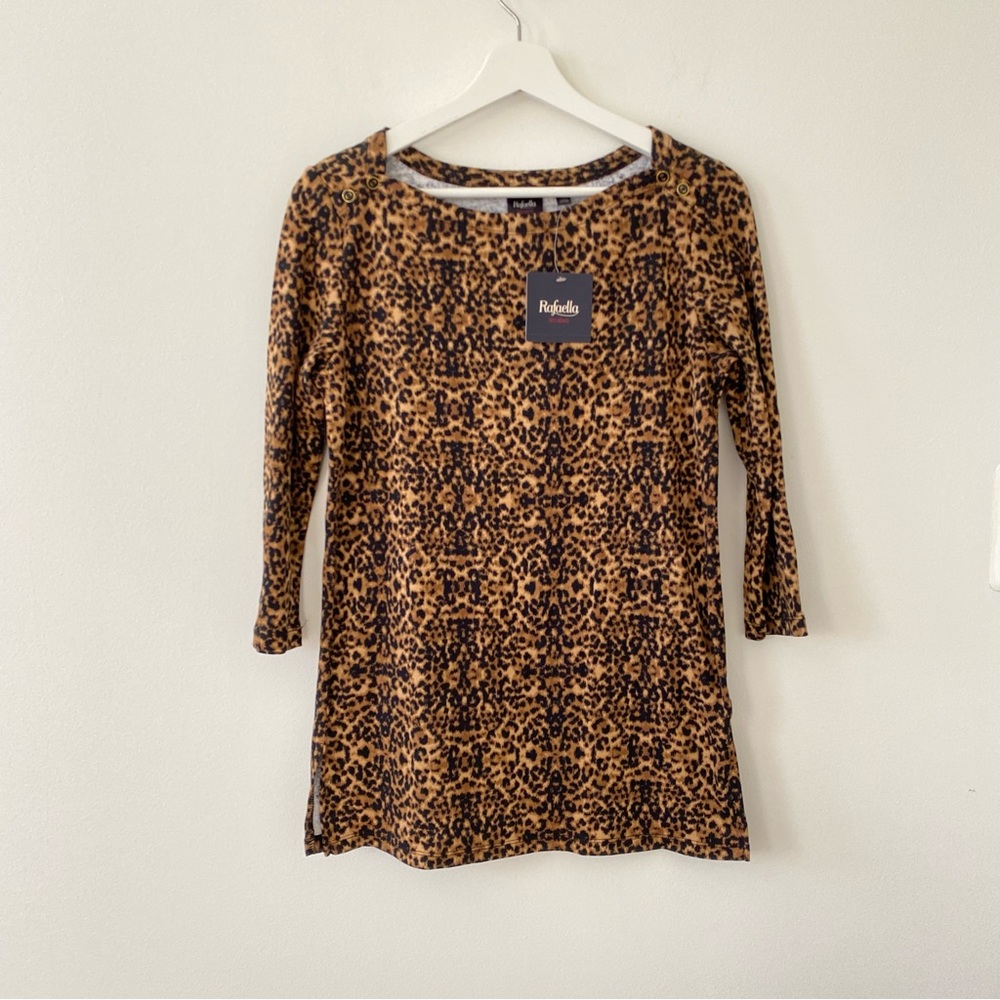 Rafaella Studio Women’s 3/4 Sleeve Vintage Camel Knit Top